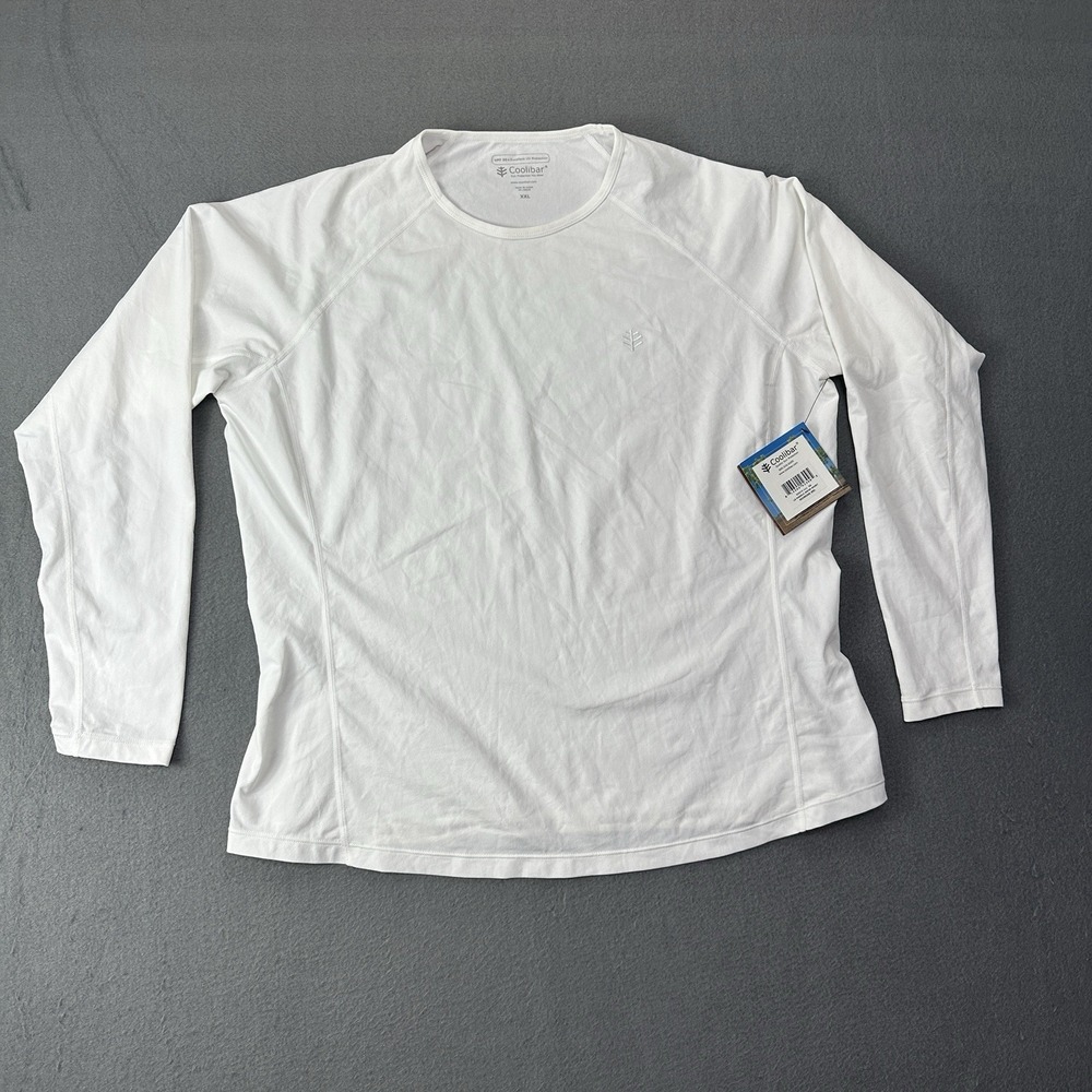 NWT COOLIBAR Women's XXL Long Sleeve Paddle Swim Shirt UPF 50+ White